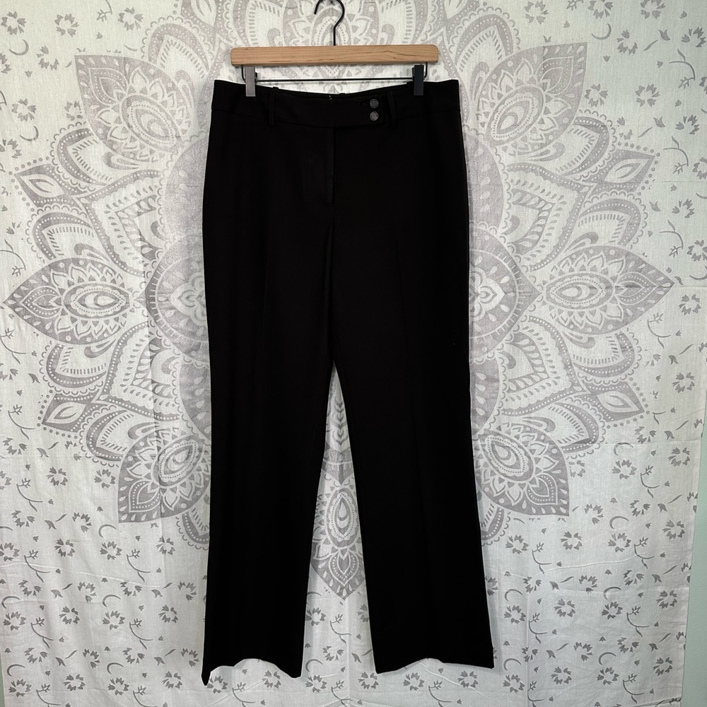 New $128 Calvin Klein Women’s Dress Work Career Pants Wide Leg Black 10